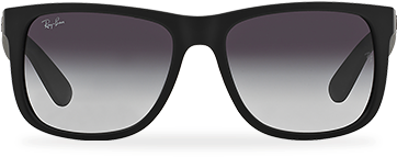 Ray-ban Justin Classic Black With Grey Gradient Lens - Ray-ban Justin Classic (455x455), Png Download