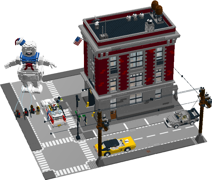 0010277 Mcs The Lego Ghostbusters - House (1343x613), Png Download