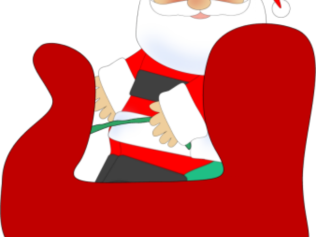 Santa In Sleigh Clipart (640x480), Png Download