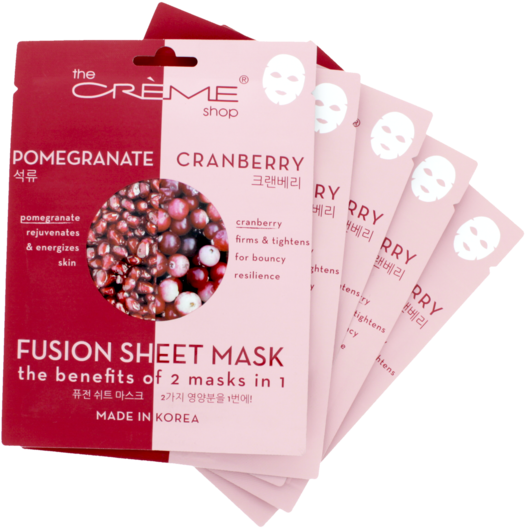 Download Pomegranate & Cranberry Fusion Sheet Creme Shop Mask, Fusion