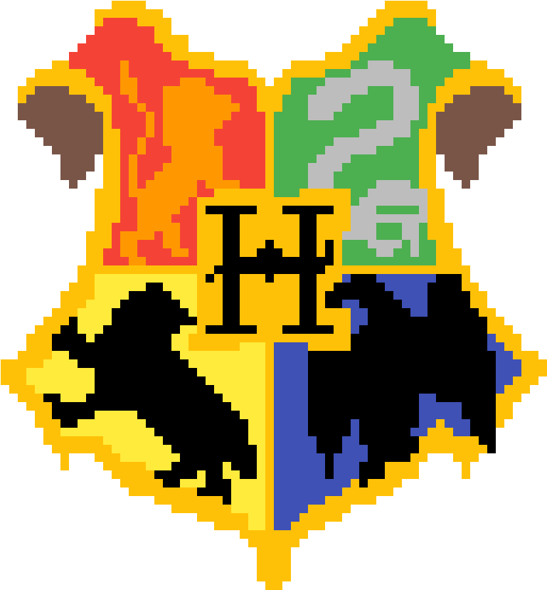 Hogwarts - Рисунки По Клеточкам Гарри Поттер (1200x1200), Png Download