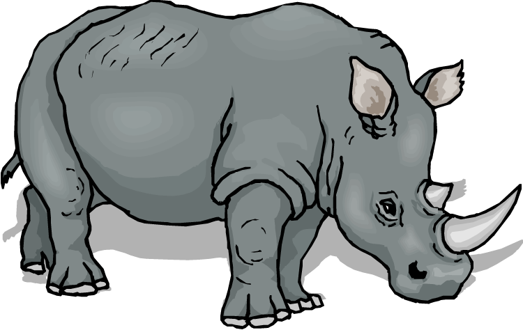 Free Rhino Clipart - Rhinoceros Images Clip Art (750x474), Png Download
