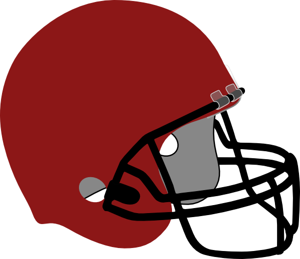 Football Helmet 2 - Football Helmet Clipart Maroon (600x519), Png Download