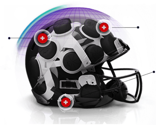 Xenith X2 Football Helmet Air Cell Shock Absorber Technology - High Tech Football Helmet (520x416), Png Download