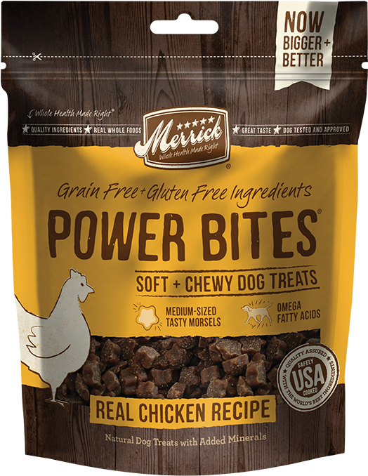 Real Chicken Recipe - Merrick Power Bites (650x748), Png Download