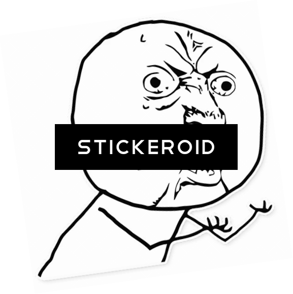 Стикер Rage Comics - Yu Give Me No (577x578), Png Download
