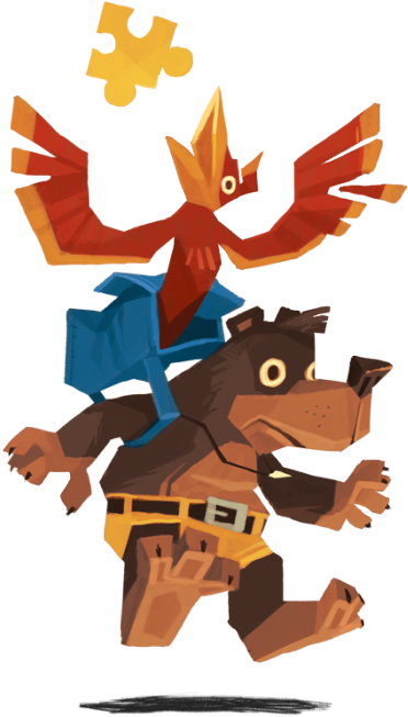 My Collection Of Banjo Kazooie Fanart - Banjo Kazooie Japan Art (500x707), Png Download