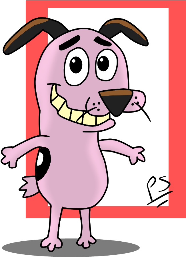 Courage The Cowardly Best Dog On Earth - Cartoon (1000x1000), Png Download