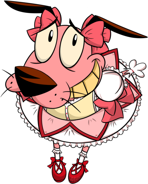 So I've Been Thinking About Courage The Cowardly Dog - Coraje El Perro Cobarde Playera (500x626), Png Download