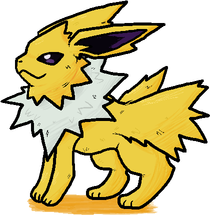 Jolteon - Cartoon (550x600), Png Download