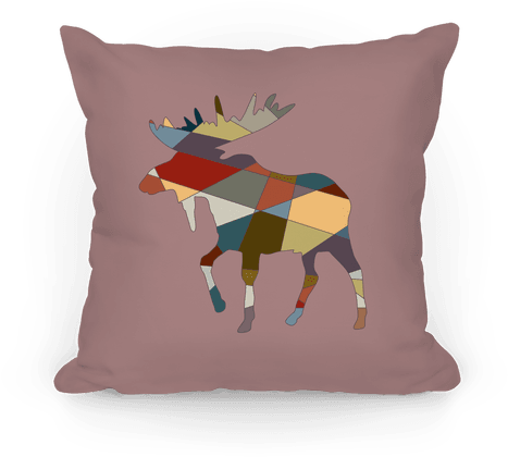 Geometric Moose Pillow - Halloween Puns (484x484), Png Download