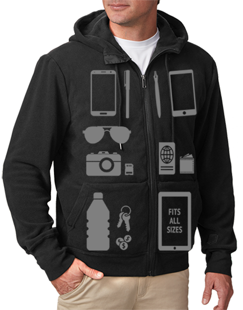 The Scottevest Hoodie Microfleece The Scottevest Hoodie - Scottevest (486x621), Png Download