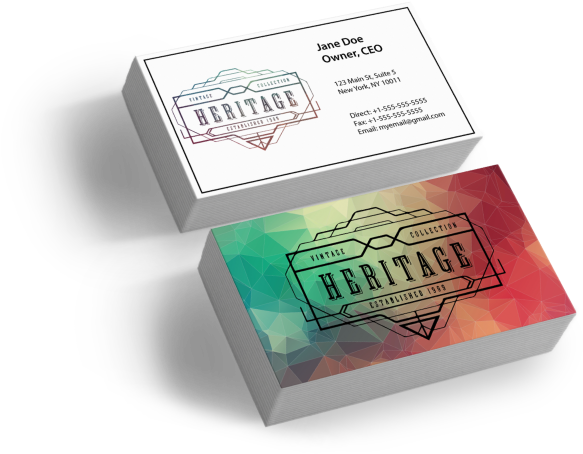 Business Card With An Eye-catching Front & Informative - Information (635x495), Png Download