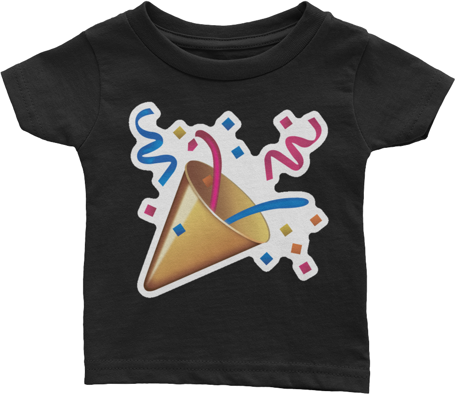 Emoji Baby T Shirt - Emoji Party Popper Confetti (1000x1000), Png Download