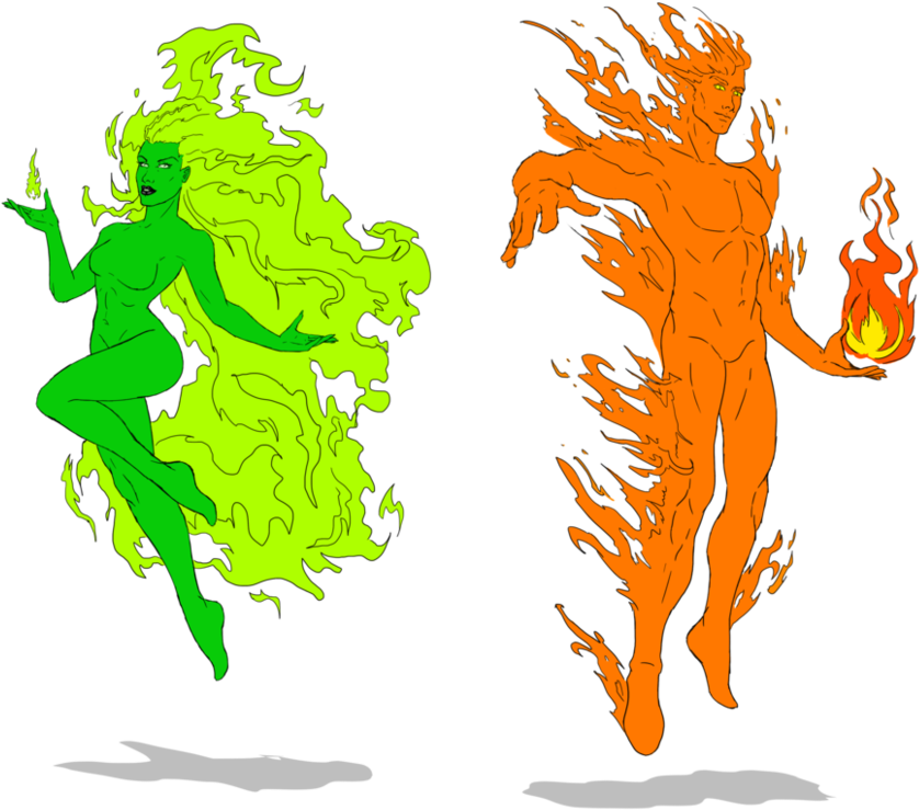 Human Torch Png - Human Torch And Fire (991x807), Png Download