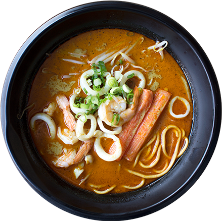Seafood Curry Laksa Served With Mixed Seafood And Noodles - Thukpa (450x450), Png Download