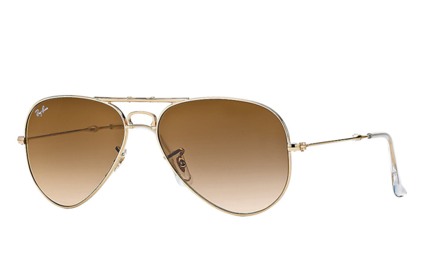 Ray-ban Classic Folding Aviators - Ray Ban Round Metal Bronze (600x515), Png Download