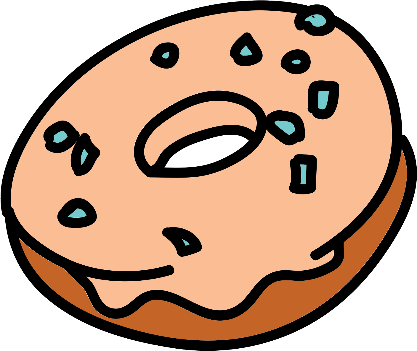 Doughnut Icon - Portable Network Graphics (1600x1600), Png Download