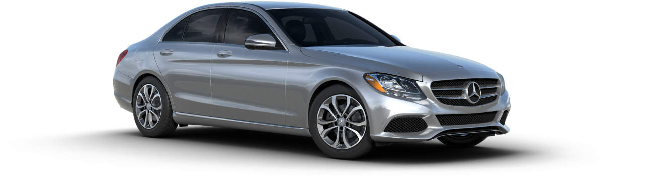 2017 Mercedes Benz C Class Iridium Silver Metallic - Silver Mercedes Car Png (1440x600), Png Download