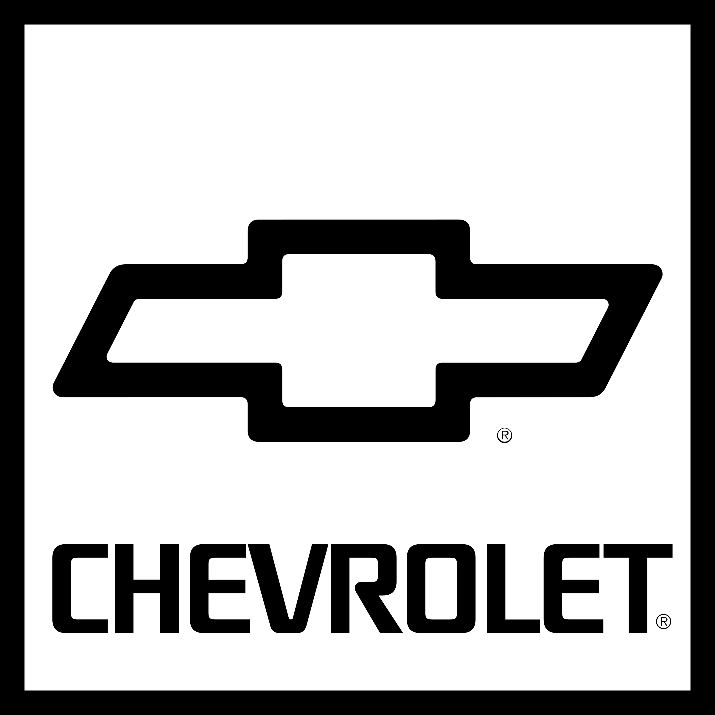 Chevy Dealer Logo Png Transparent - Chevrolet Logo Bw (2400x2400), Png Download