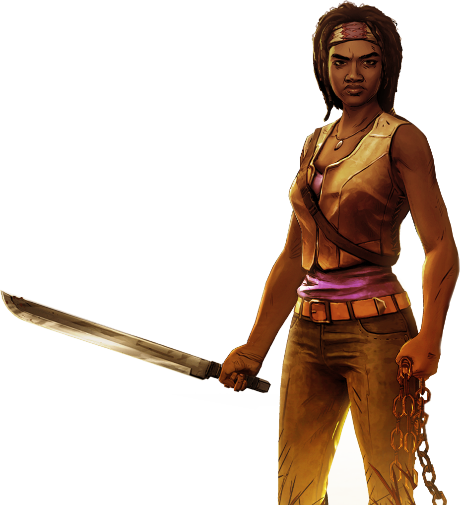 No Caption Provided - Twd Michonne Video Game (929x1018), Png Download
