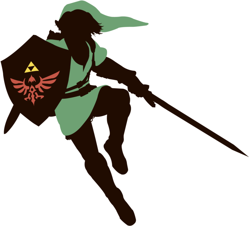 Link - Zelda Link Silhouette (894x894), Png Download