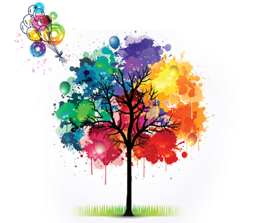 Graphic Design - Splat Color Wheel (511x409), Png Download