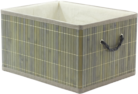Gray Bamboo Crate - Banjo Gray 10.25" X 14" Bamboo Crate (492x492), Png Download