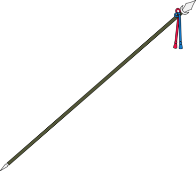 Spear Computer Icons Drawing Weapon Sword - Flag Pole Clipart (390x340), Png Download
