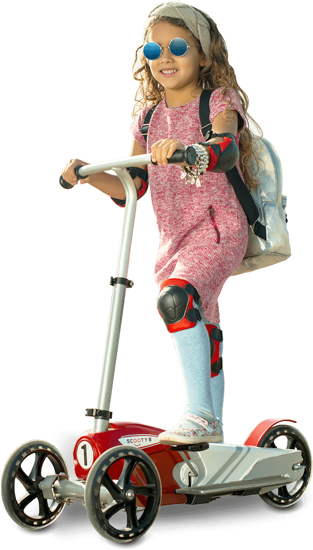 Modern Design - Scooter Kid Png (646x1111), Png Download