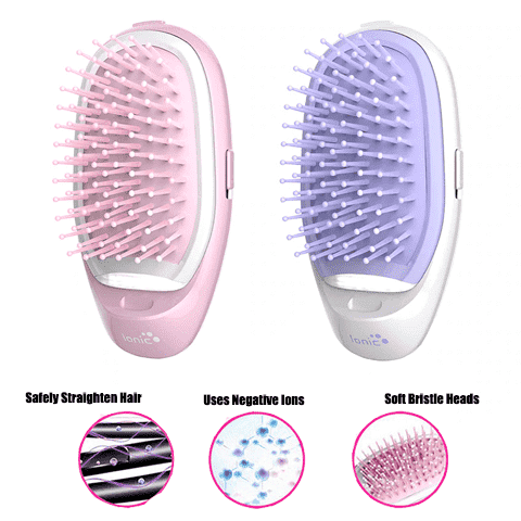 Official Magic Ion™ Electric Straightening Brush - Pritech Easyshine Negative Ion Hairstyle Comb With (480x480), Png Download