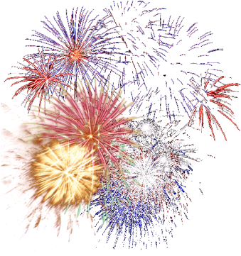 Fireworks Finale - Fire Works Gif Png (348x360), Png Download