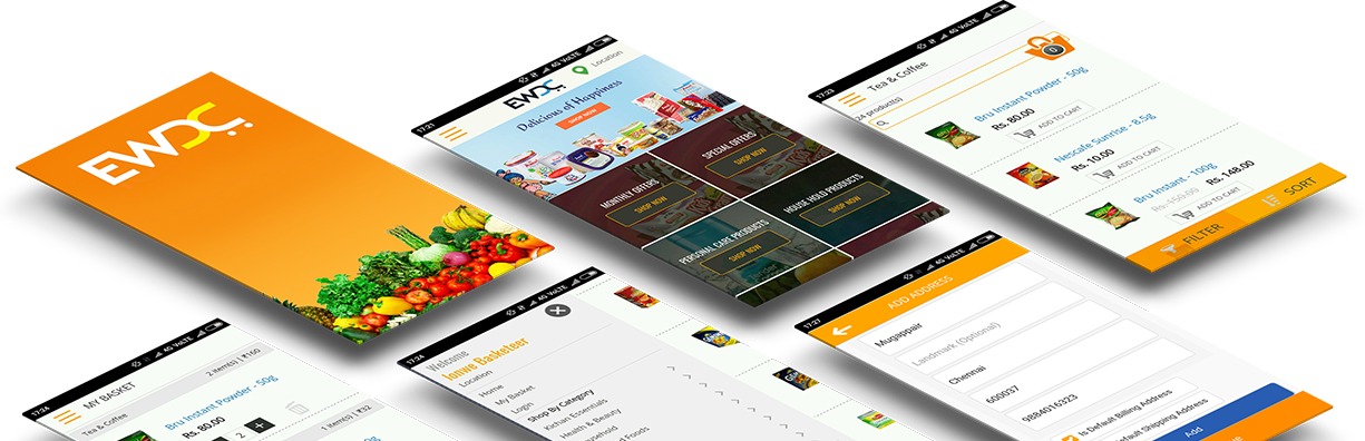 Mobile App Ecommerce - Mobile App Home Page Ecommerce (1225x396), Png Download