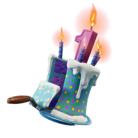 File - Birthday Cake - Back Bling - Fortnite - Fortnite Birthday Cake Back Bling (480x480), Png Download