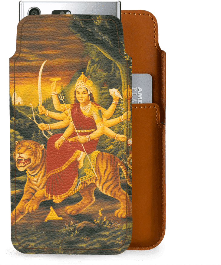 Dailyobjects Indian Mythology Lakshmi Tiger Real Leather - Durga Saptashati (900x900), Png Download