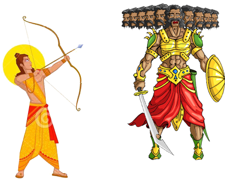 मुबारक हो आपको यह शुभ दशहरा - Happy Dussehra 2018 (485x373), Png Download