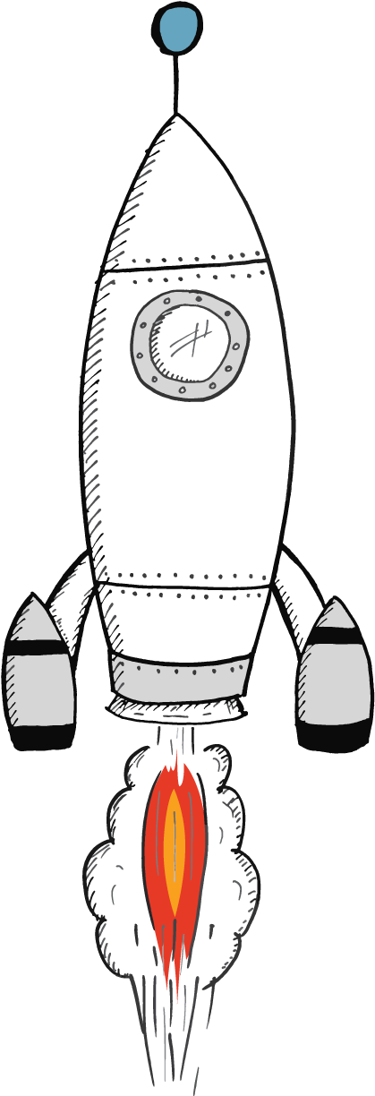 Rocket Ship - Interactive Marketing Vector Png (429x1240), Png Download