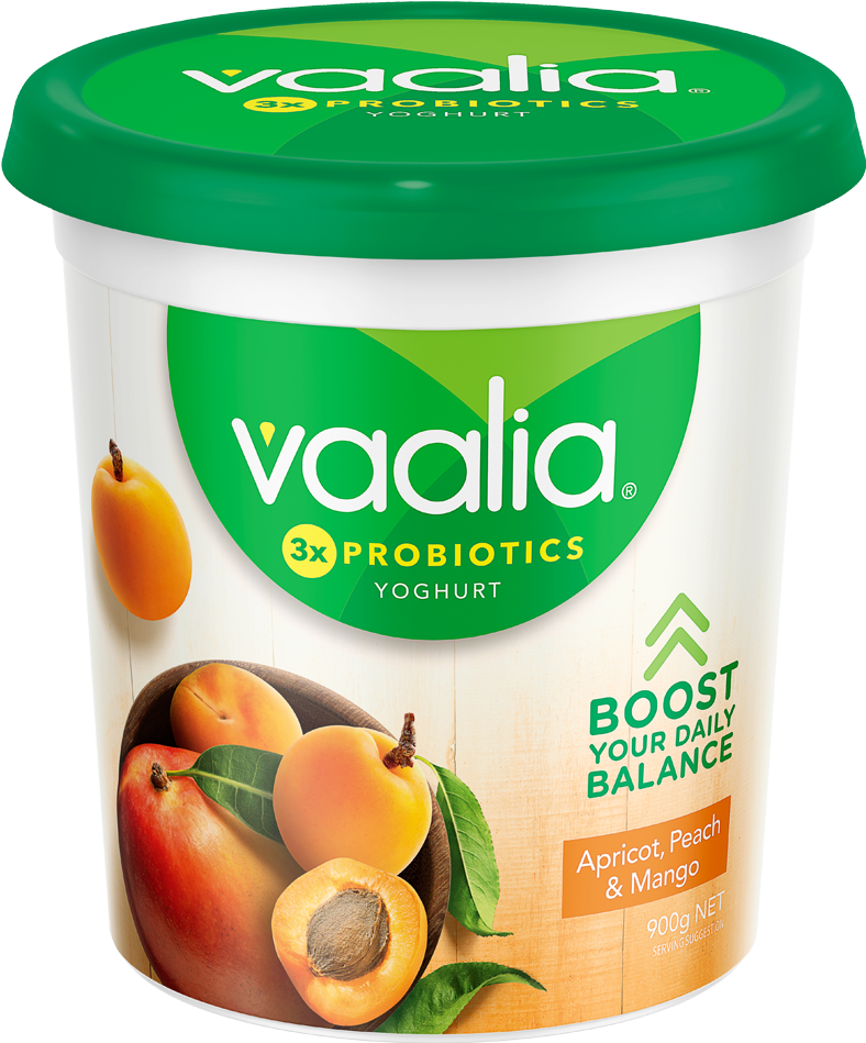 Vaalia Low Fat Apricot, Peach & Mango 900g - Vaalia Passionfruit Low Fat Yogurt (1510x1117), Png Download