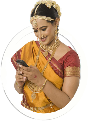 Nav Right Girl - Indian Girl On Phone Png (315x420), Png Download