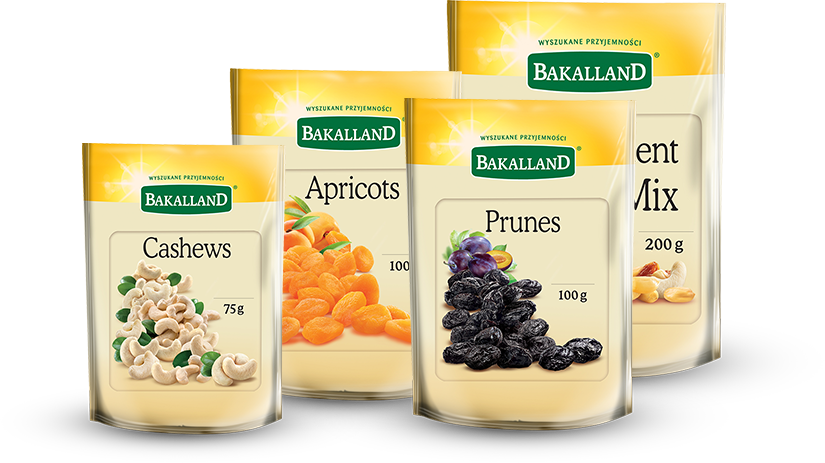 Bakalland Dried Fruit, Nuts & Seeds In English Package - Dried Fruits Package (825x463), Png Download