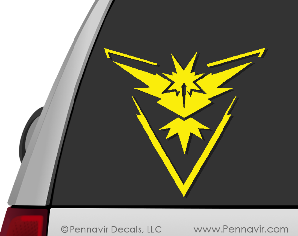 Team Instinct Decal - Instinct Pokemon Go Emoji (600x475), Png Download