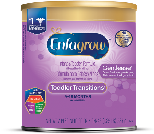 Enfagrow Premium Toddler Transitions Formula Powder, - Enfagrow Gentlease Toddler Formula (960x960), Png Download