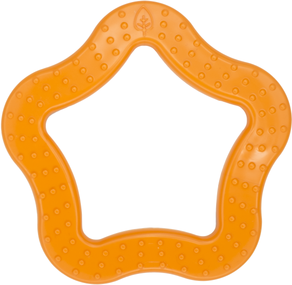 Anneau De Dentition Orange Et Vert 0m - Bioserie - Kousátko - Oranžová Hvězda (1600x800), Png Download