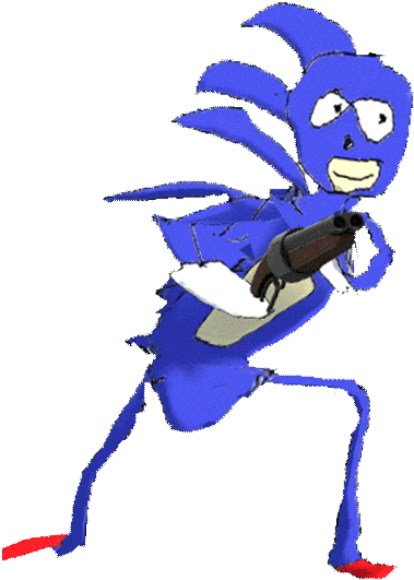 Shotgun Sanic - Transparent Sonic (500x637), Png Download