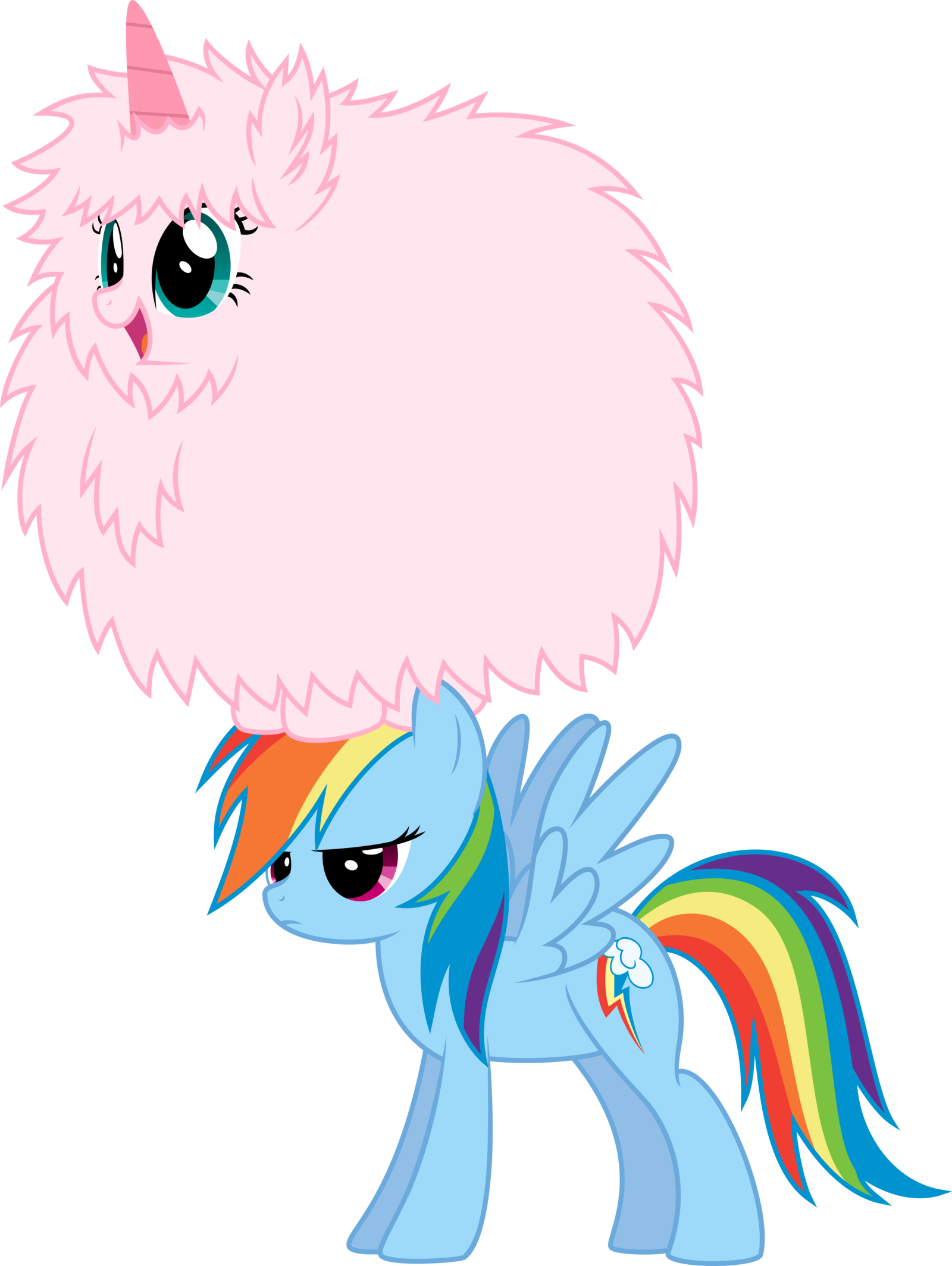 #ask #askme #dash #discovery #discoveryfamily #family - Fluffle Puff And Rainbow Dash (1600x2129), Png Download