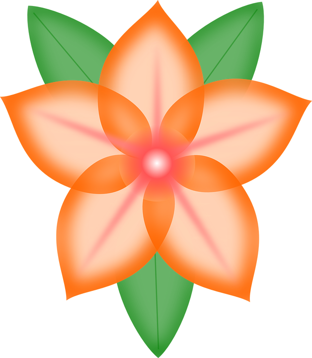 Christmas Flowers Clipart 22, Buy Clip Art - Orange Flowers Clip Art (628x720), Png Download