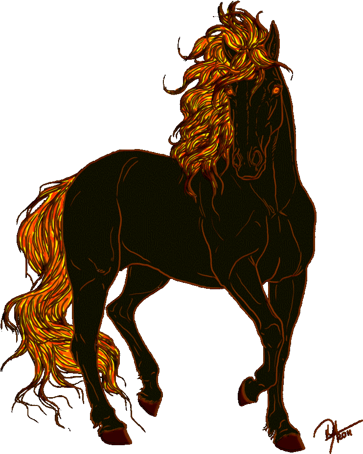 Hahahaha Demon Awesome I Want One Raven - Png Gif Horse (962x1024), Png Download