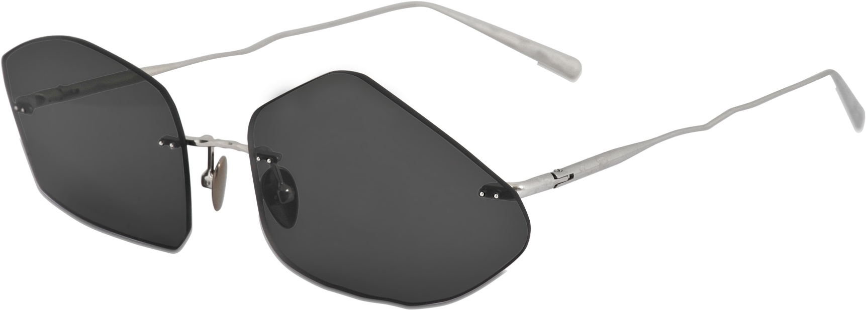 Acne Studios Giel Sunglasses Black Woman Clearance,acne - Acne Studios Giel Black Asymmetric Glasses (2000x2000), Png Download