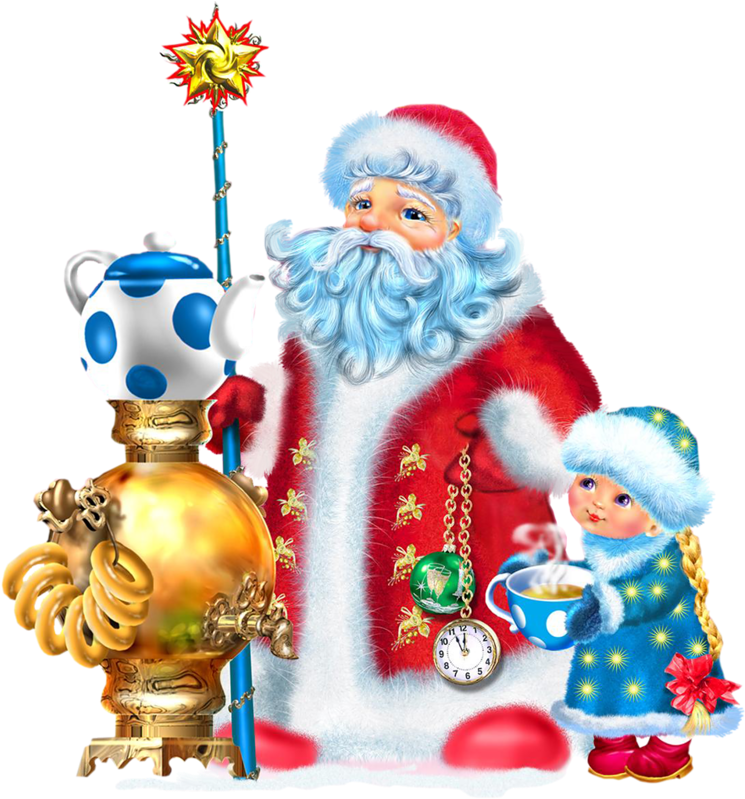 Клипарт"дед Мороз И Снегурочка" - Ded Moroz (757x800), Png Download