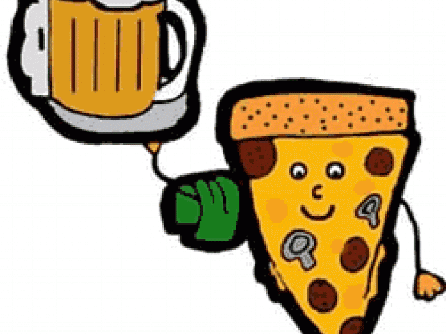 Pizza Clipart Beer - Pizza And Beer (640x480), Png Download